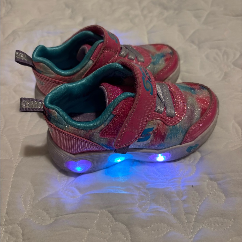 Skechers Kids' Colorful Light-Up Sneakers